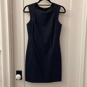 Wool Shift Sleeveless Dress